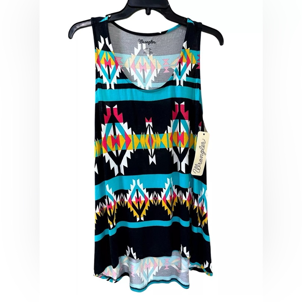 Wrangler Tank Top Aztec Western Southwestern High Low Tunic Yoga S\M Cavender’s